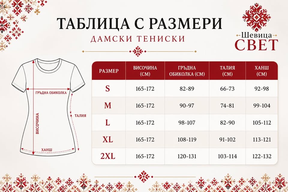 Дамска тениска с шевица Бендида
