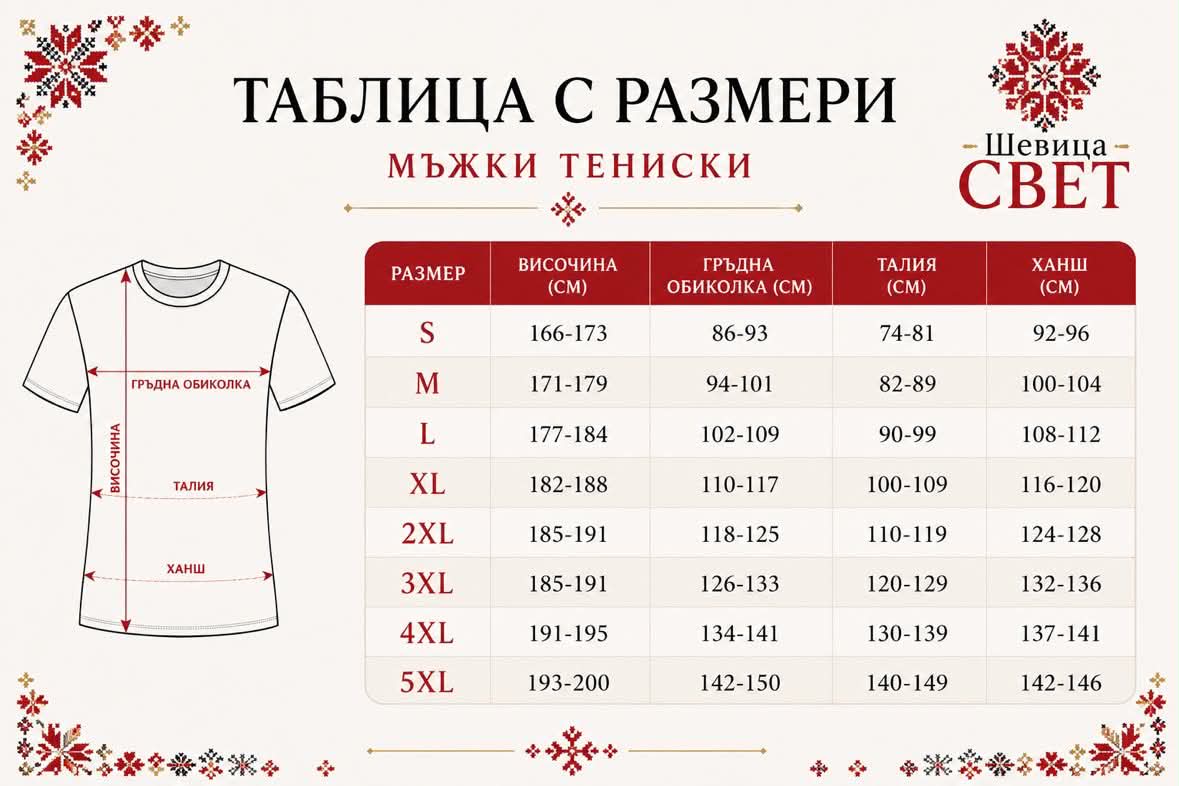 Мъжка тениска с шевица Дионис